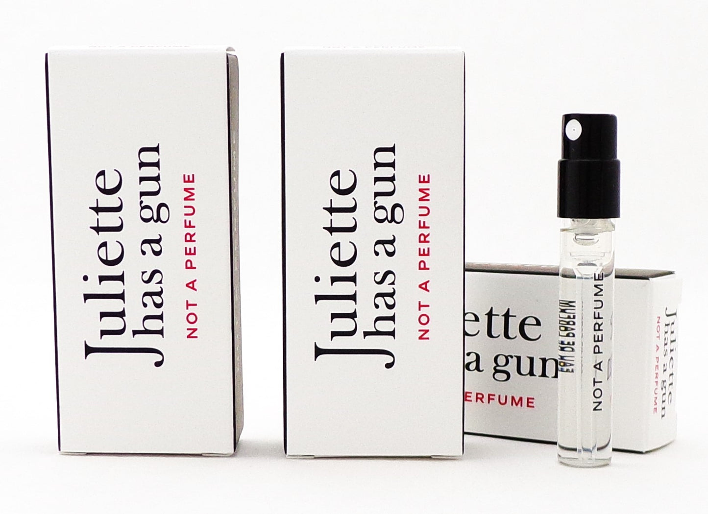 NOT A PERFUME by Juliette Has a Gun 0.057 oz. Eau de Parfum Sample Spray for Women LOT of 3 VIALS New