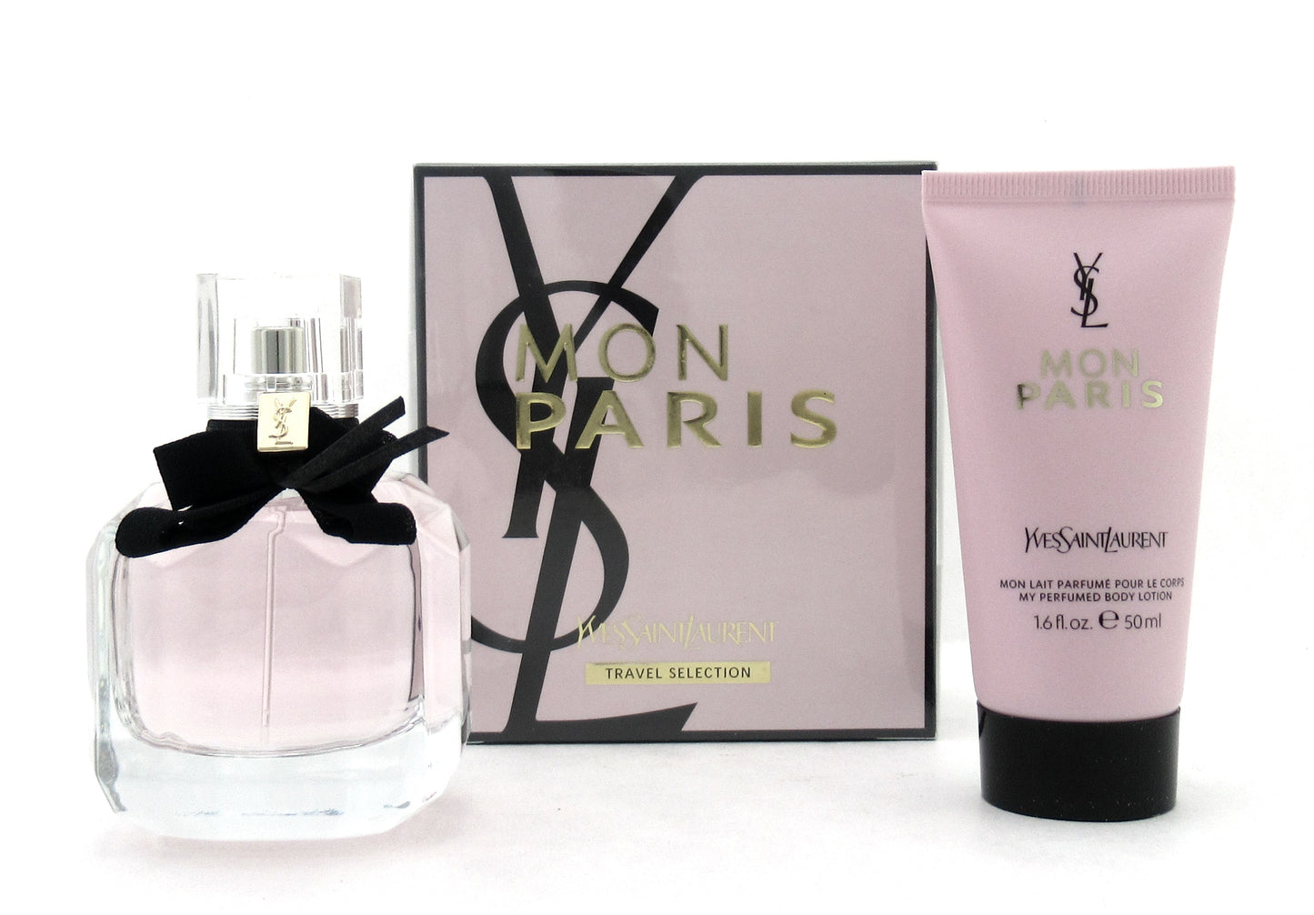 Mon Paris by Yves Saint Laurent 1.6oz EDP+1.6oz B/Lotion. New Women's Travel SET