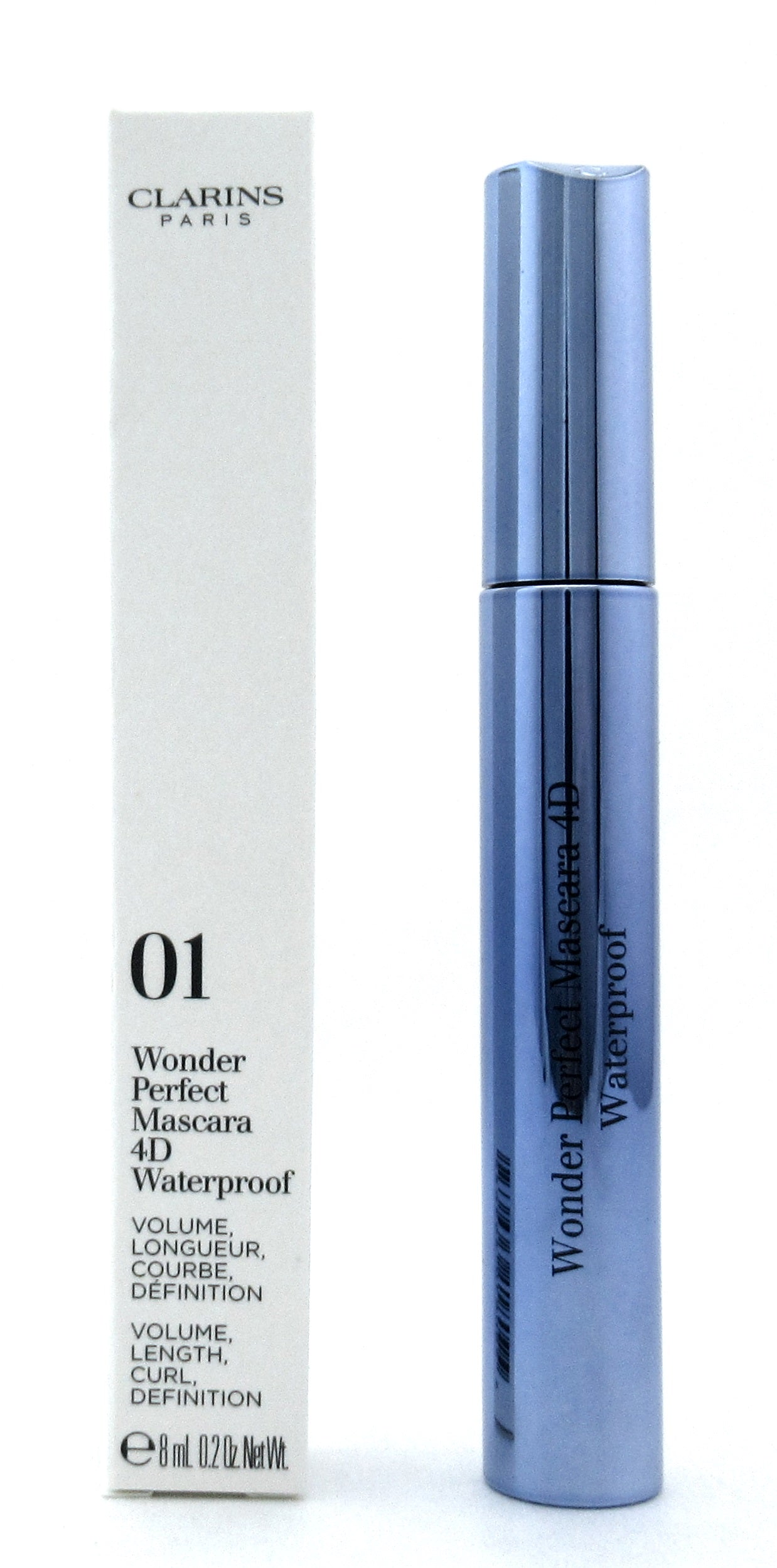 Clarins Wonder Perfect Mascara 4D Waterproof 01 Perfect Black 8 ml./ 0.2 oz. New Tester