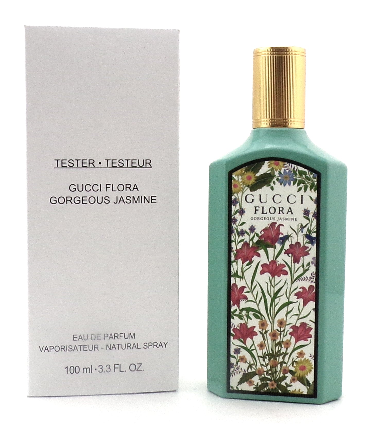Gucci Flora Gorgeous Jasmine 3.3 oz Eau de Parfum Spray for Women. New Tester w/Cap