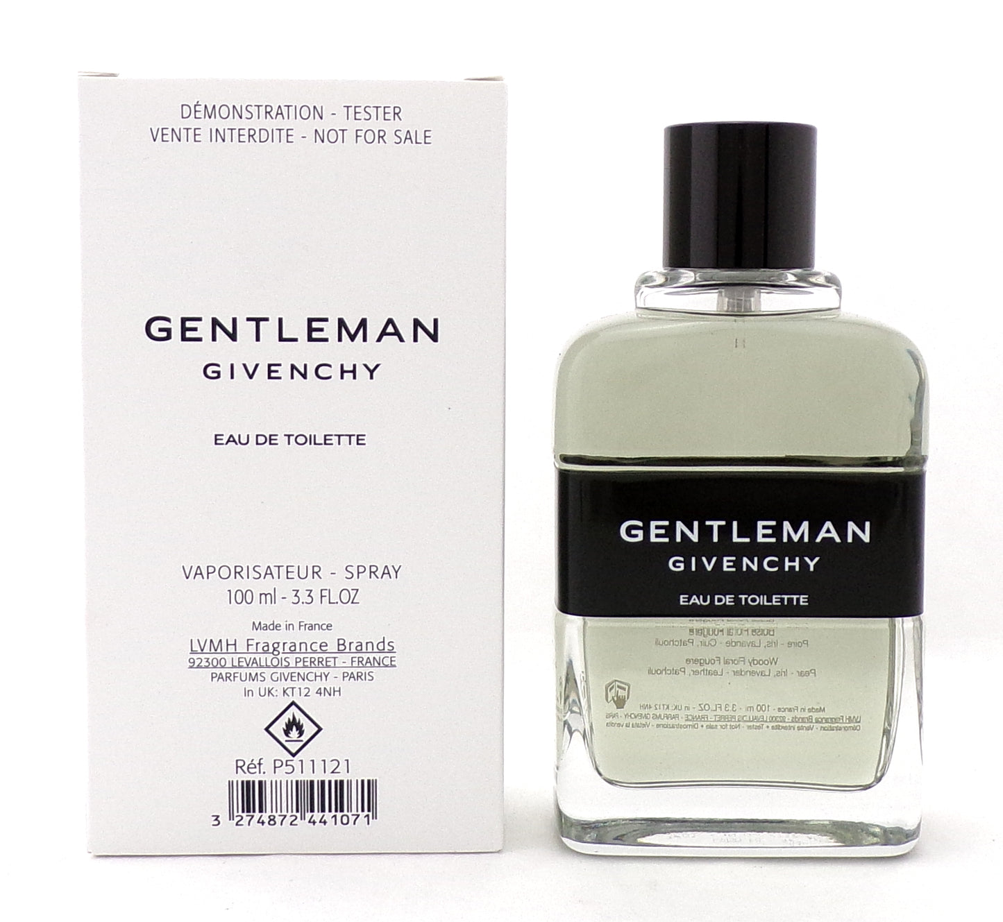 Givenchy Gentleman 3.3 oz. Eau de Toilette Spray for Men. New Tester w/Cap