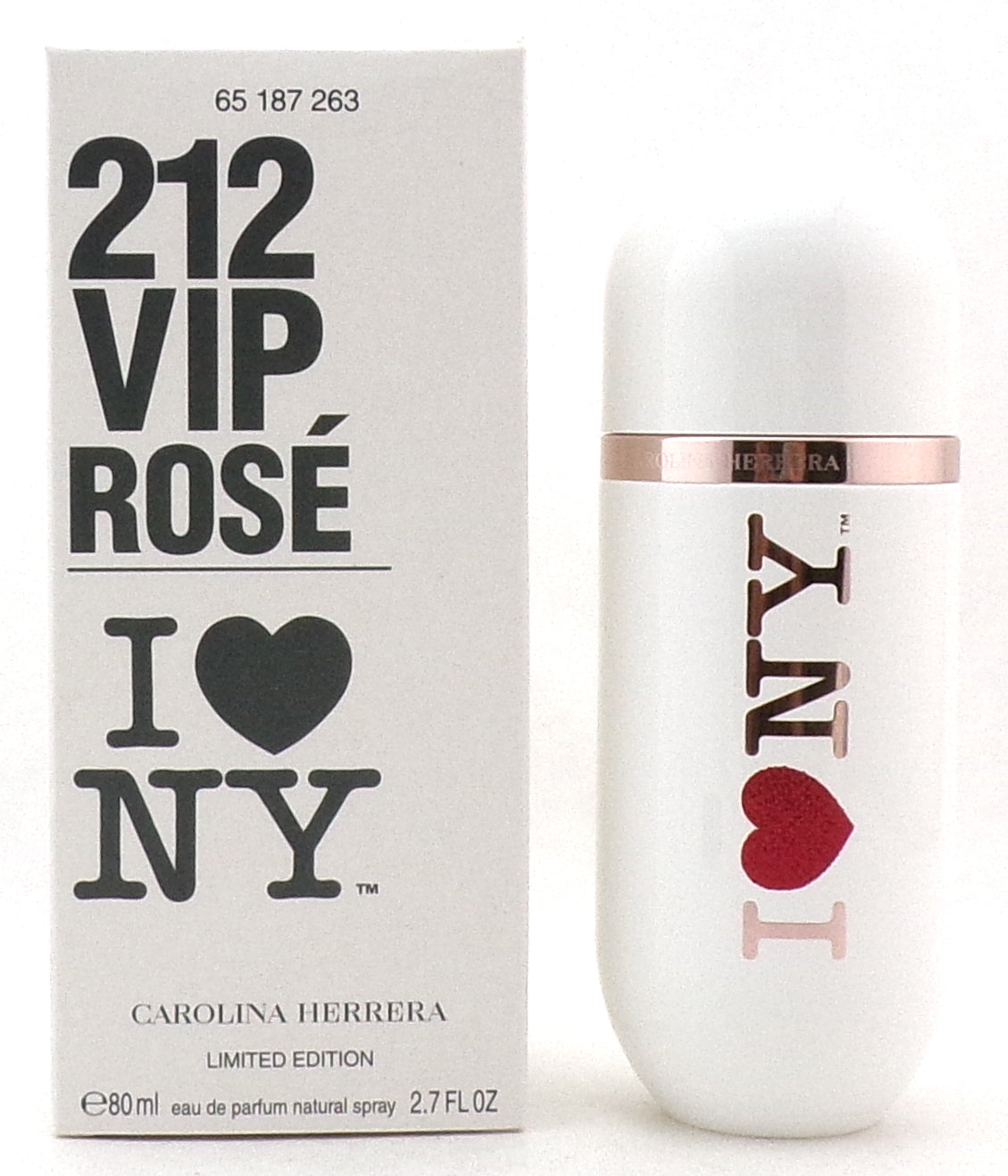 212 VIP Rose I LOVE NY by Carolina Herrera 2.7 oz Eau de Parfum Spray for Women. New Tester w/Cap