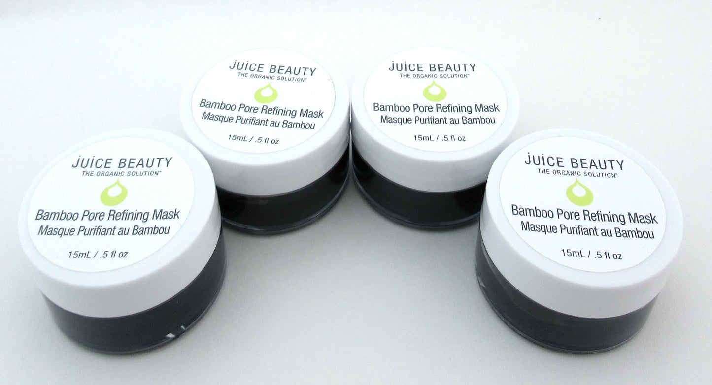 Juice Beauty Bamboo Pore Refining Mask 15 ml./0.5 oz. Lot of 4 Travel Size New