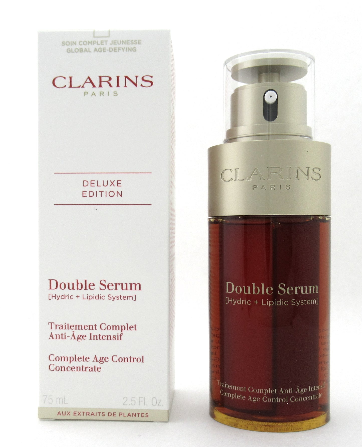 Clarins Double Serum Complete Age Control Concentrate 75 ml./ 2.5 oz. New in Box