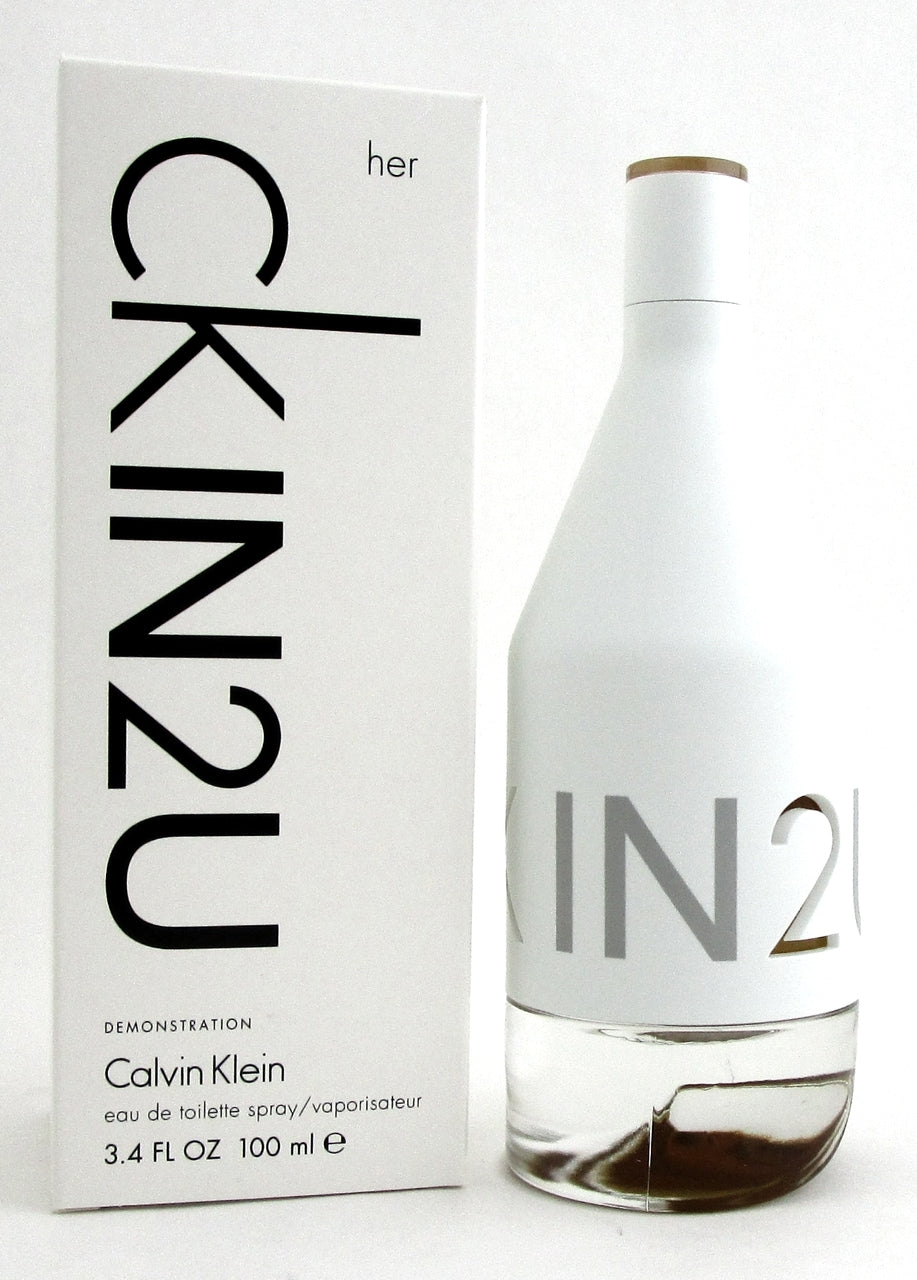 CK IN 2U for Her by Calvin Klein 3.4 oz./ 100 ml EDT Spray. New Tester with Cap.