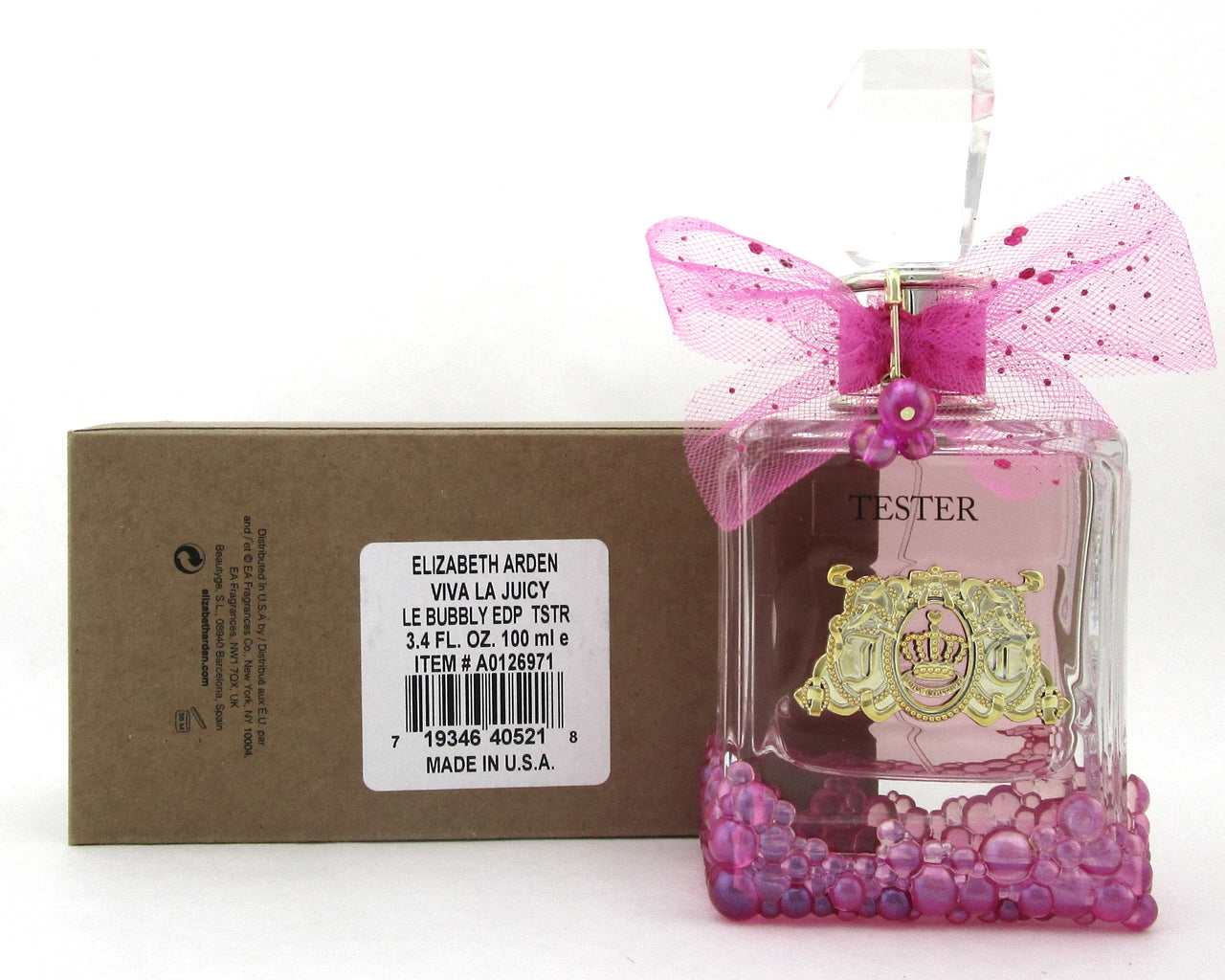 Viva La Juicy Le Bubbly Juicy Couture 3.4 oz. Eau de Parfum Spray. New Tester w/Cap