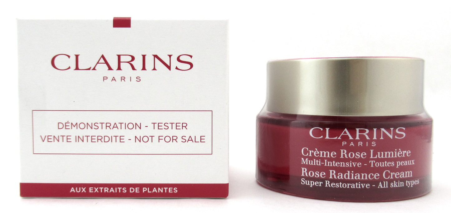 Clarins Super Restorative Rose Radiance Cream All Skin Types 50 ml./ 1.7 oz. New Tester