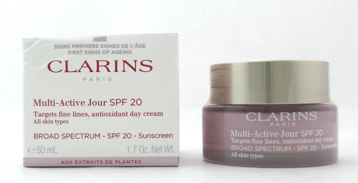 Clarins Multi-Active Day Cream SPF 20 All Skin Types 50 ml./ 1.7 oz. Damaged Box