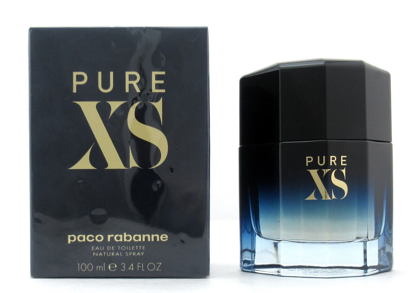 PURE XS by Paco Rabanne 3.4 oz. Eau De Toilette Spray for Men New Damaged Box