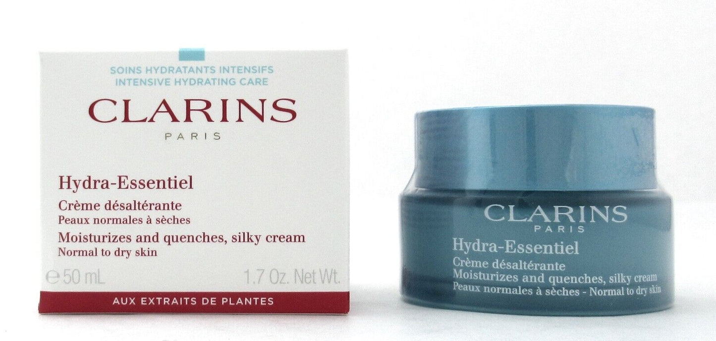 Clarins Hydra-Essentiel Silky Cream Normal to Dry Skin 1.7 oz. New Damaged Box