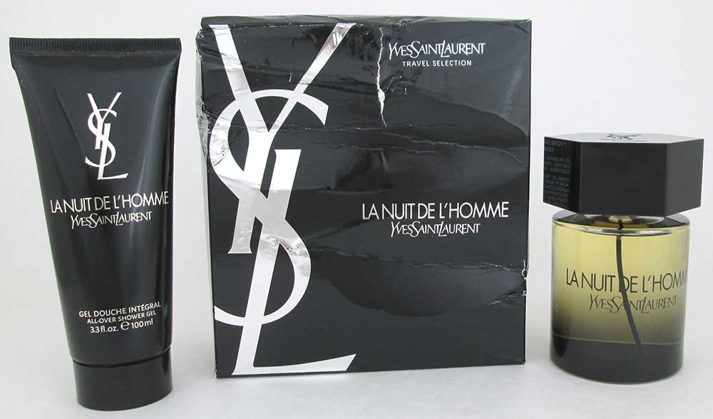 La Nuit De L'Homme by YSL 2 pcs Gift Set Men 3.3 oz EDT Damaged Box