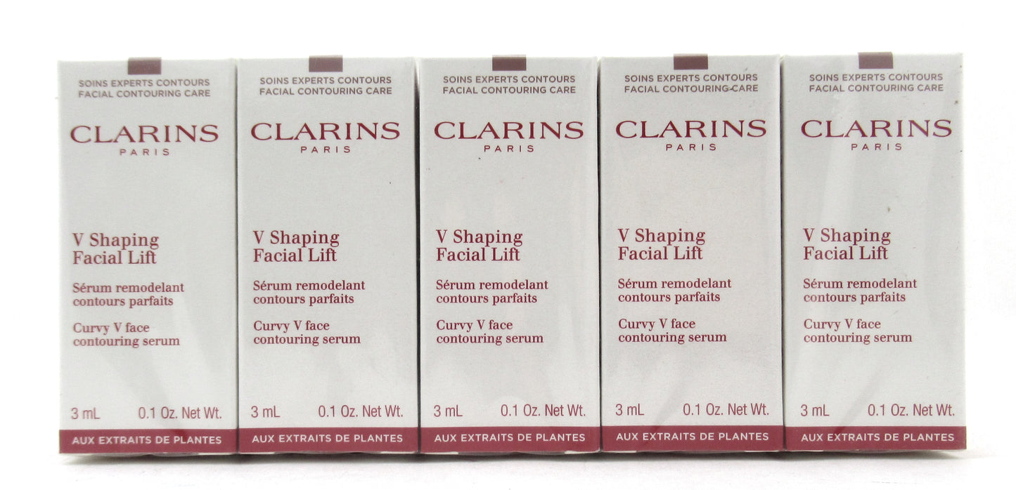 Clarins V Shaping Facial Lift Face Serum Travel Size 3 ml./0.1 oz. LOT of 10 New
