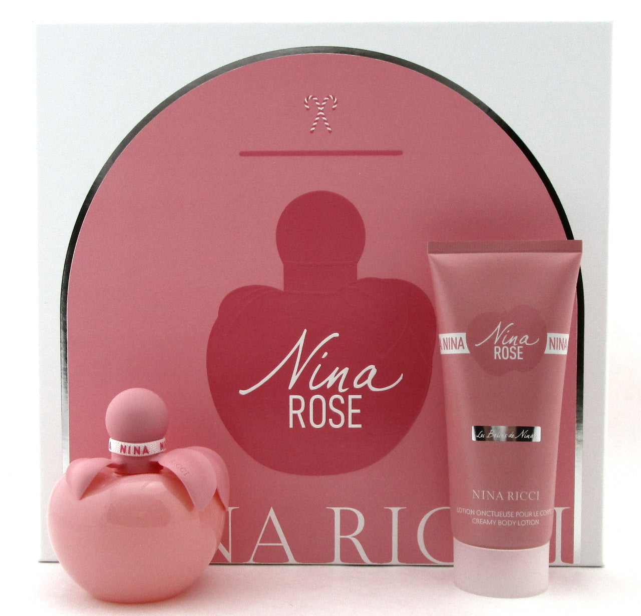 Nina ROSE by Nina Ricci 2.7 oz. EDT Spray + 3.4 oz. Creamy Body Lotion. New Set.
