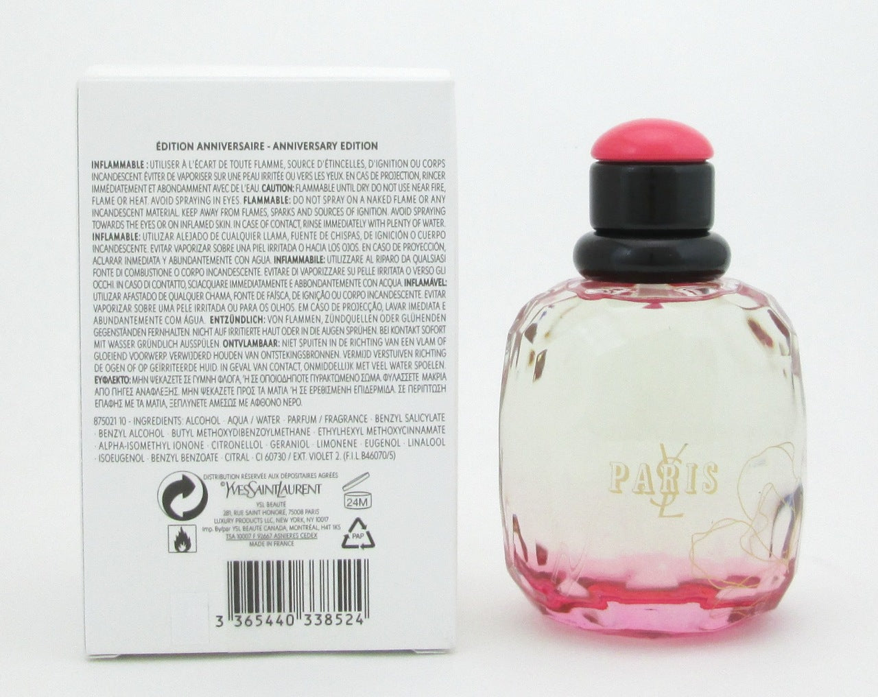 Paris Anniversary Edition Premieres Roses by YSL Light Eau De Toilette Spray Tester For Women 125 ml./ 4.2 oz.