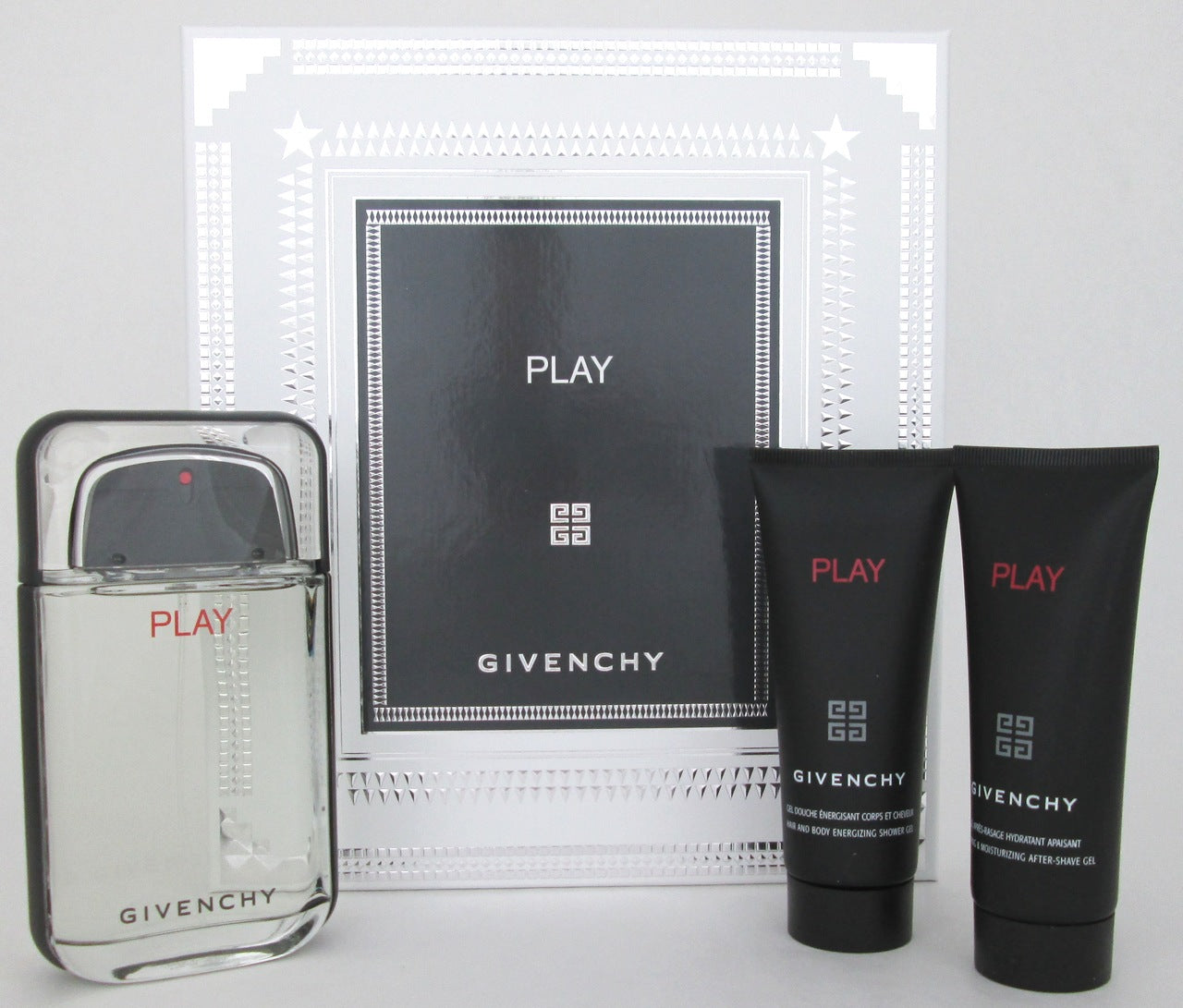 Givenchy Play 3 Pcs Set for Men: 3.3oz EDT+2.5oz Bath/G+2.5oz A/SH G