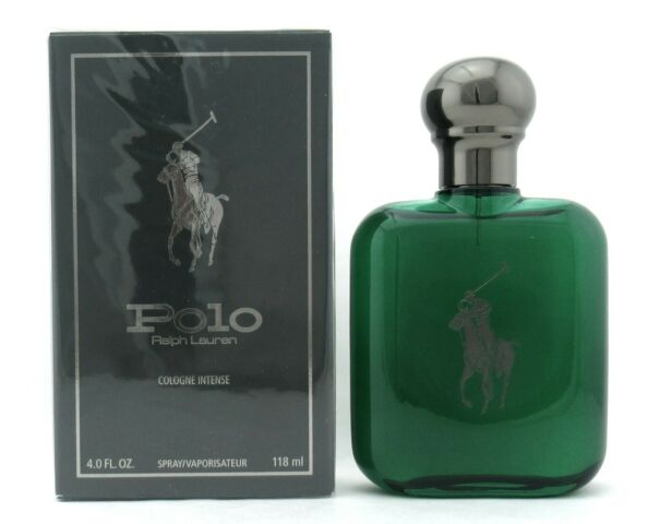 Polo Green by Ralph Lauren 4.0 oz Cologne INTENSE Spray for Men. New DAMAGED Box