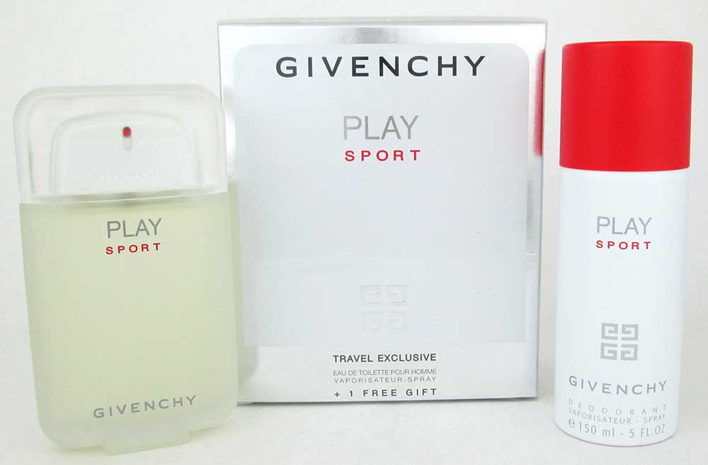 Givenchy Play Sport Travel Gift Set for Men EDT Spray 3.3 oz+Deodorant