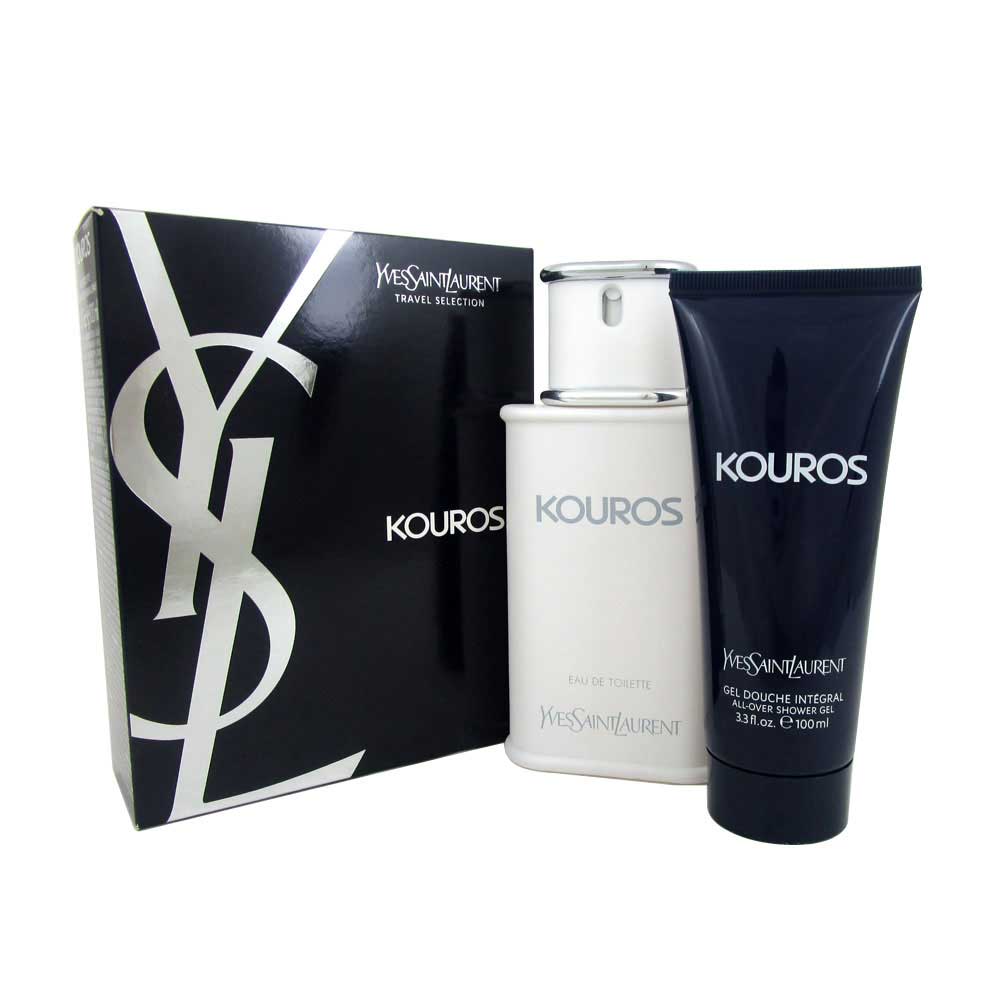 Kouros by Yves Saint Laurent 3.3oz.EDT+3.3oz.SH.Gel for Men. New Set