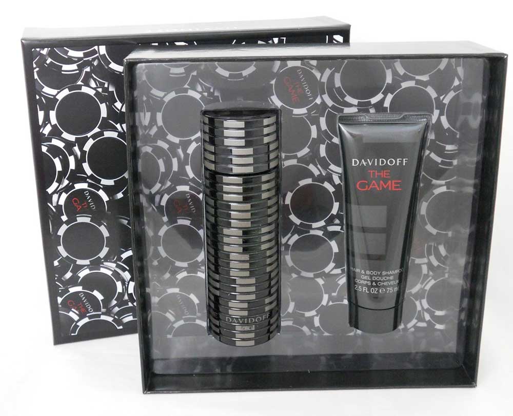 The Game by Davidoff Gift Set:EDT Spray 3.4oz+Hair&Body Shampoo 2.5oz