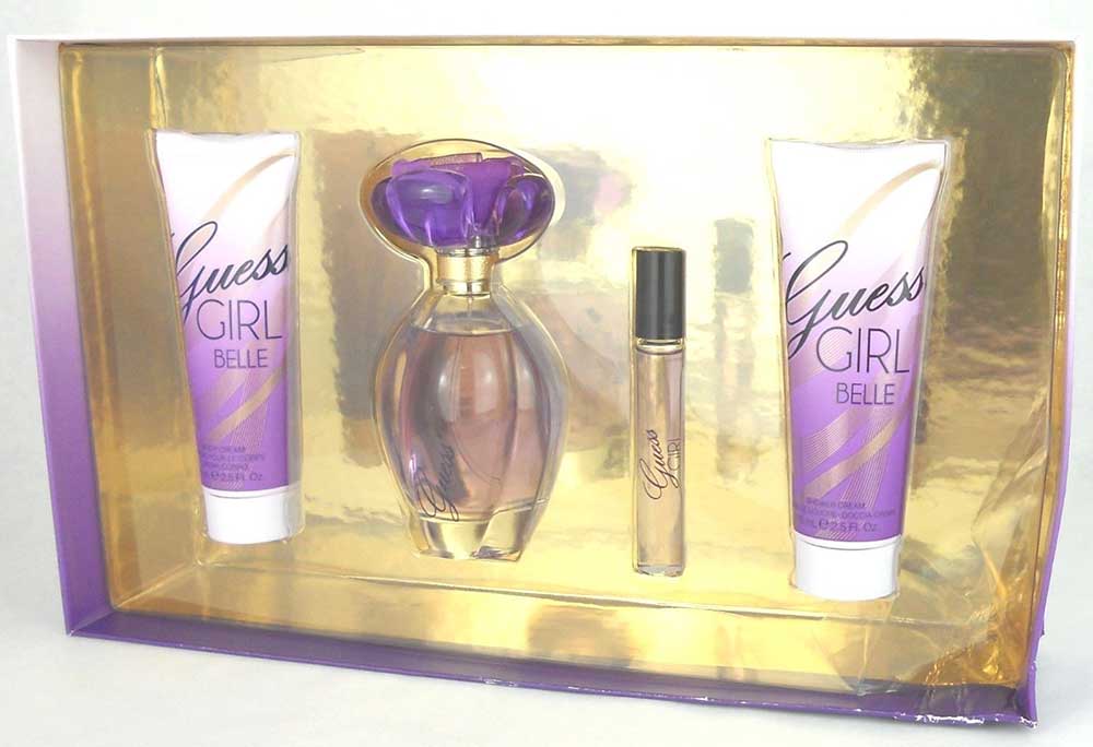 Guess Girl Belle by Guess 4 Pc.Gift Set 3.4oz.EDT in Damaged Box