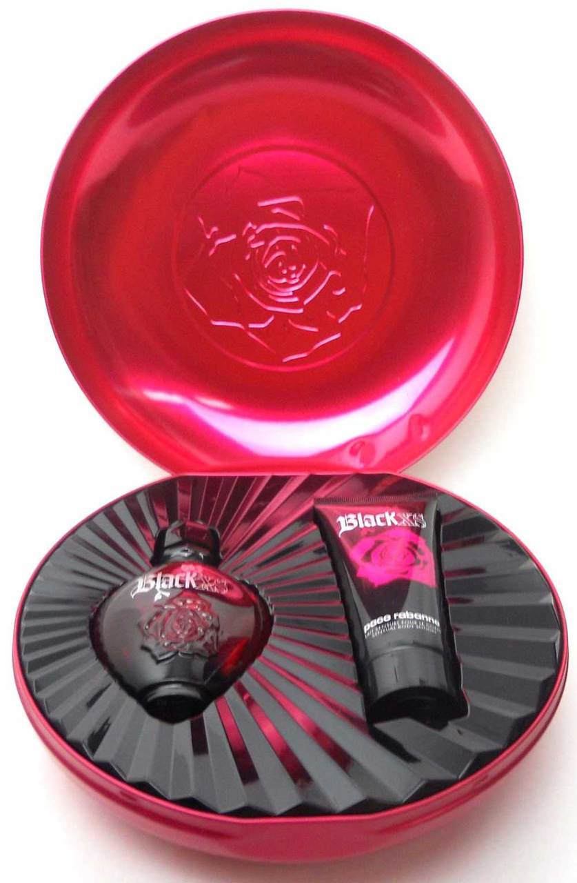 Paco Rabanne Black XS 2.7 oz.EDT + 3.4 oz.Lotion.New Set.Damaged Box