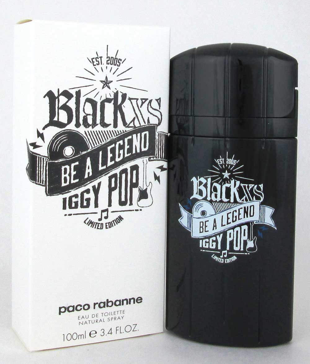 Black XS Be A Legend Iggy Pop by Paco Rabanne EDT Spray 3.4oz *Tester