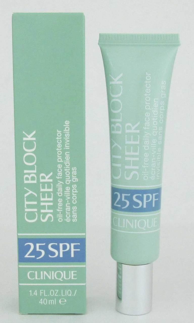 Clinique City Block Sheer Daily Face Protector SPF25 1.4 oz Damaged B