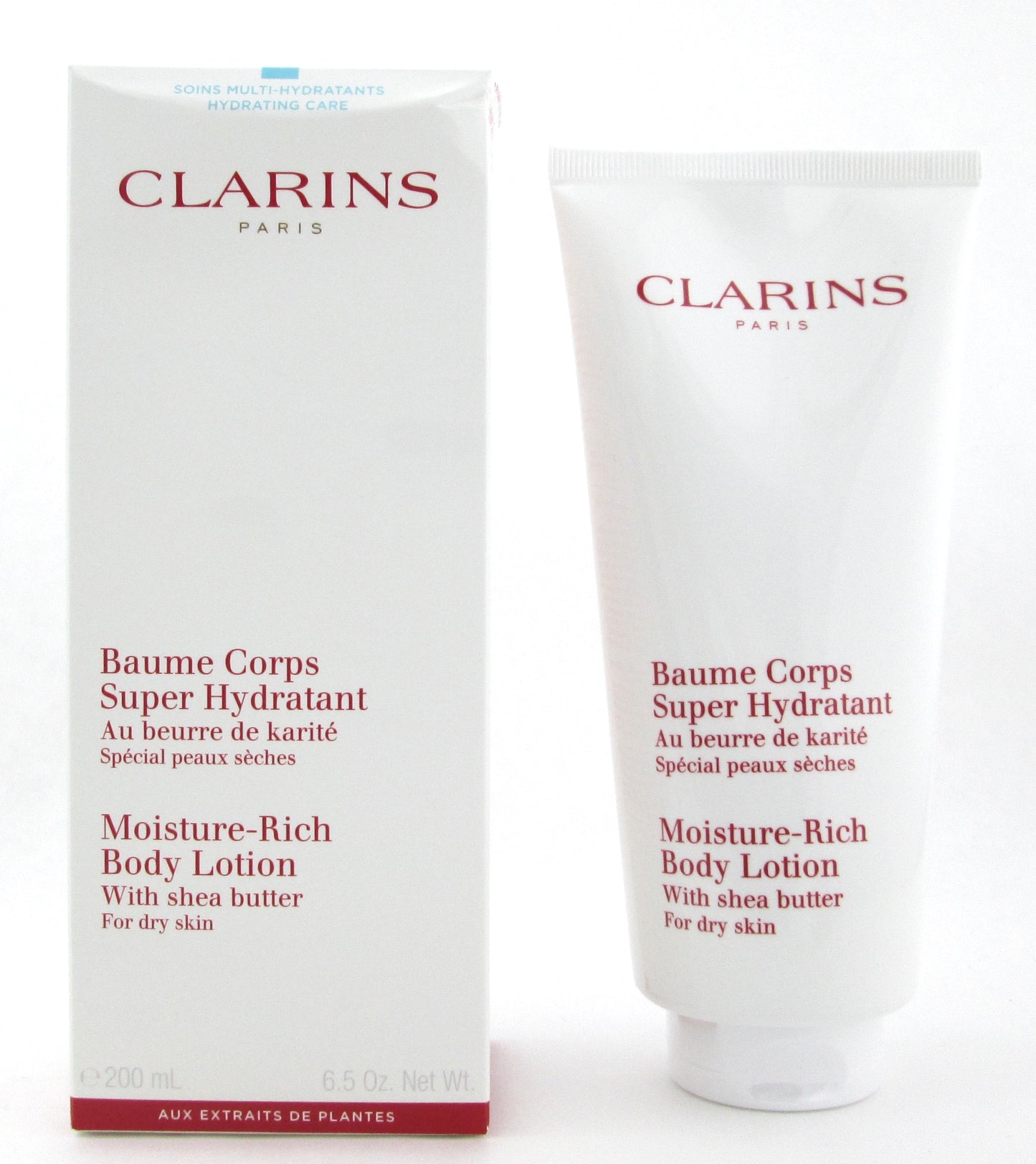 Clarins Moisture Rich Body Lotion with Shea Butter Dry Skin 6.5 oz. Damaged Box