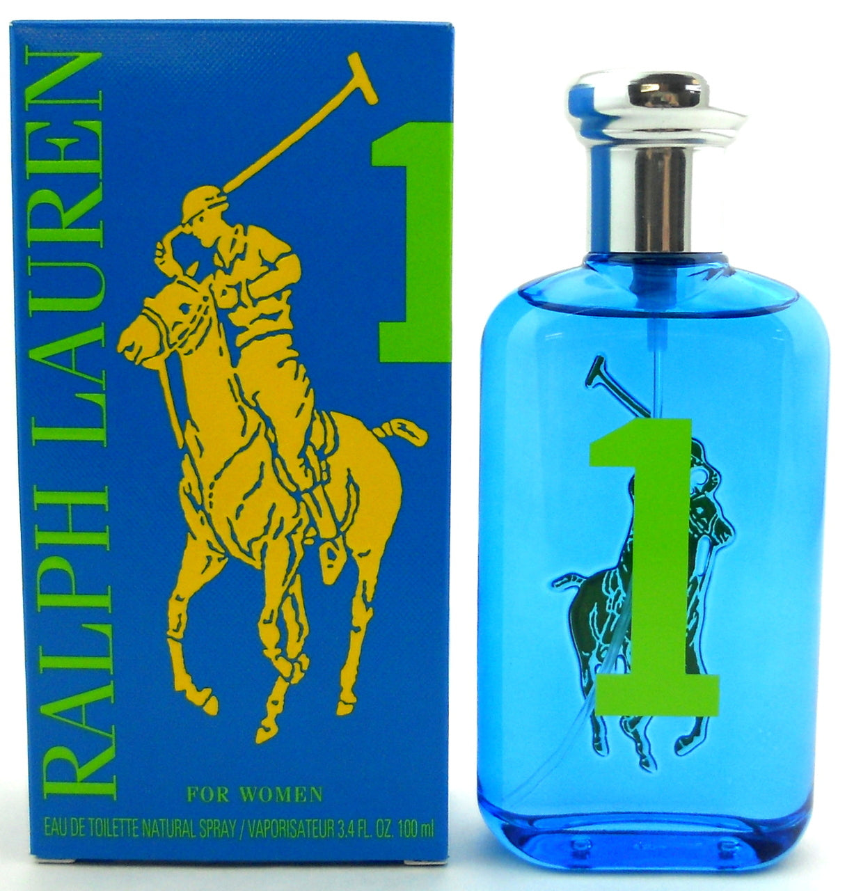 Polo Big Pony #1 (Blue) by Ralph Lauren for Women EDT Spray 3.4 oz. No Cellophane.Slight Damaged.New