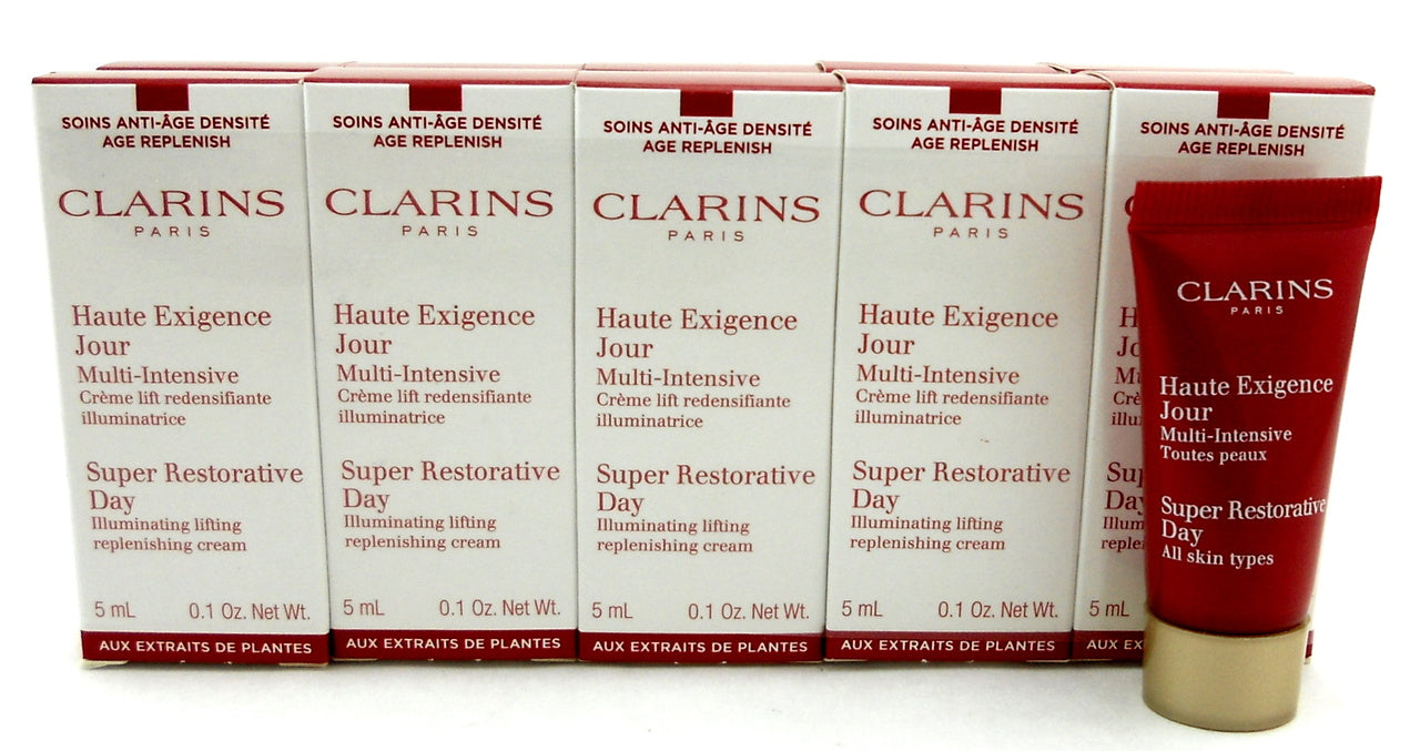 Clarins Super Restorative Day Lifting Cream Travel Size 0.1 oz./ 5 ml. LOT of 10