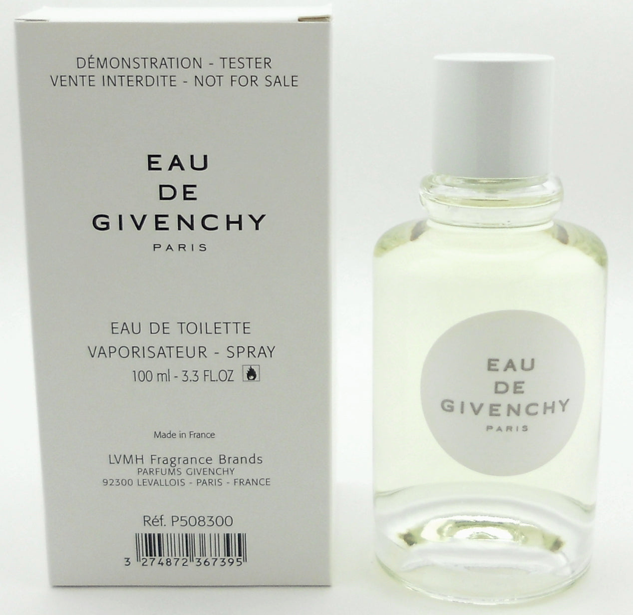 Eau de Givenchy Perfume 2018 Version 3.3 oz. EDT Spray for Women Tester with Cap