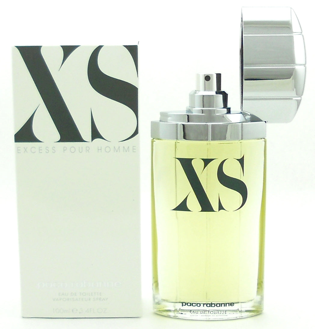 Paco Rabanne XS Excess 3.4 oz EDT Spray for Men in Original Packaging. No Cellophane