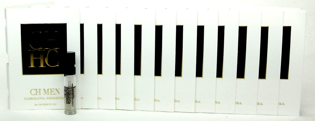 CH MEN Carolina Herrera EDT Spray Sample Vials PACK of 12 pcs.
