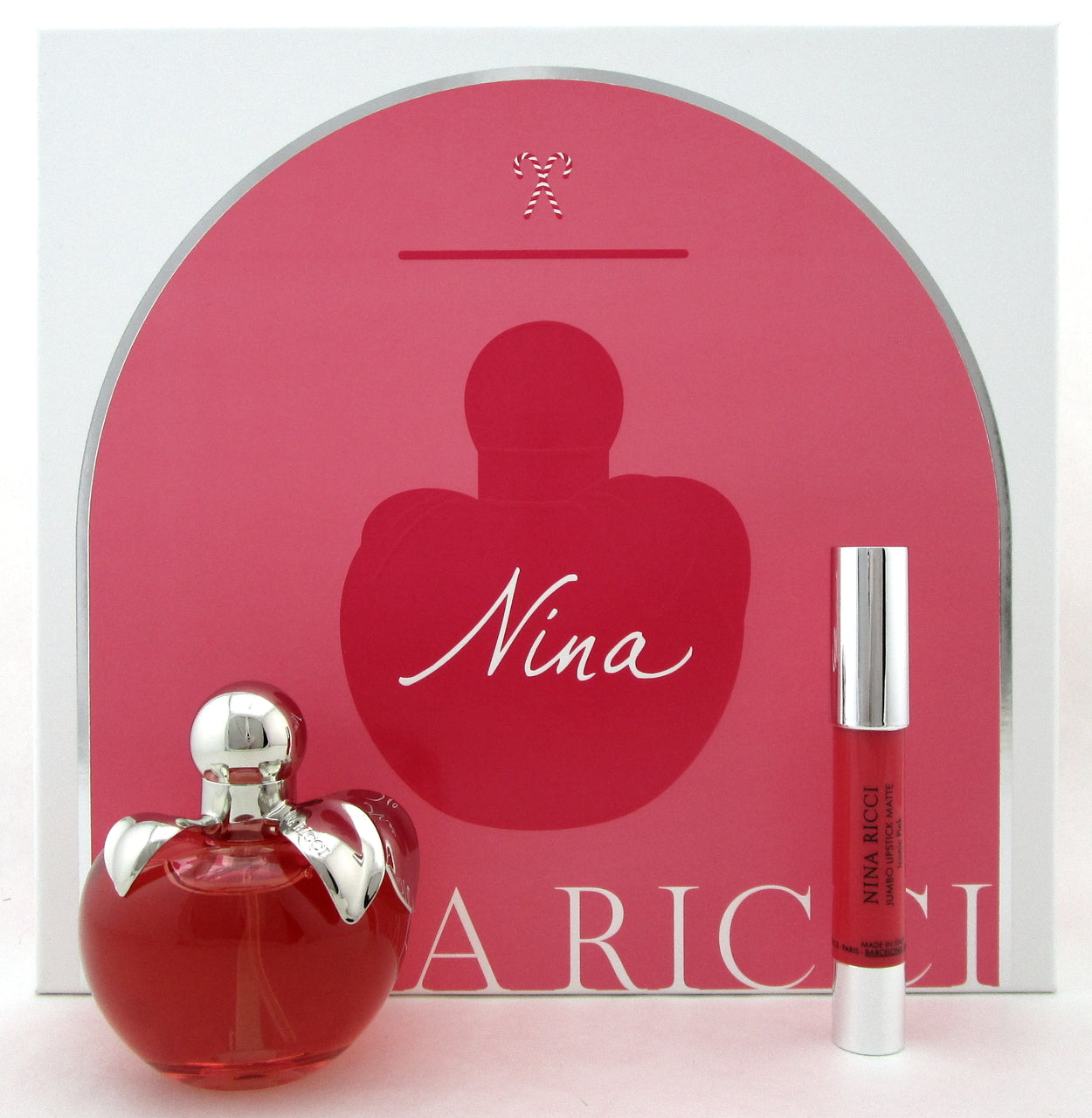 Nina by Nina Ricci 2.7 oz EDT Spray + 2.5 g Iconic Pink Lipstick.Brand New Set