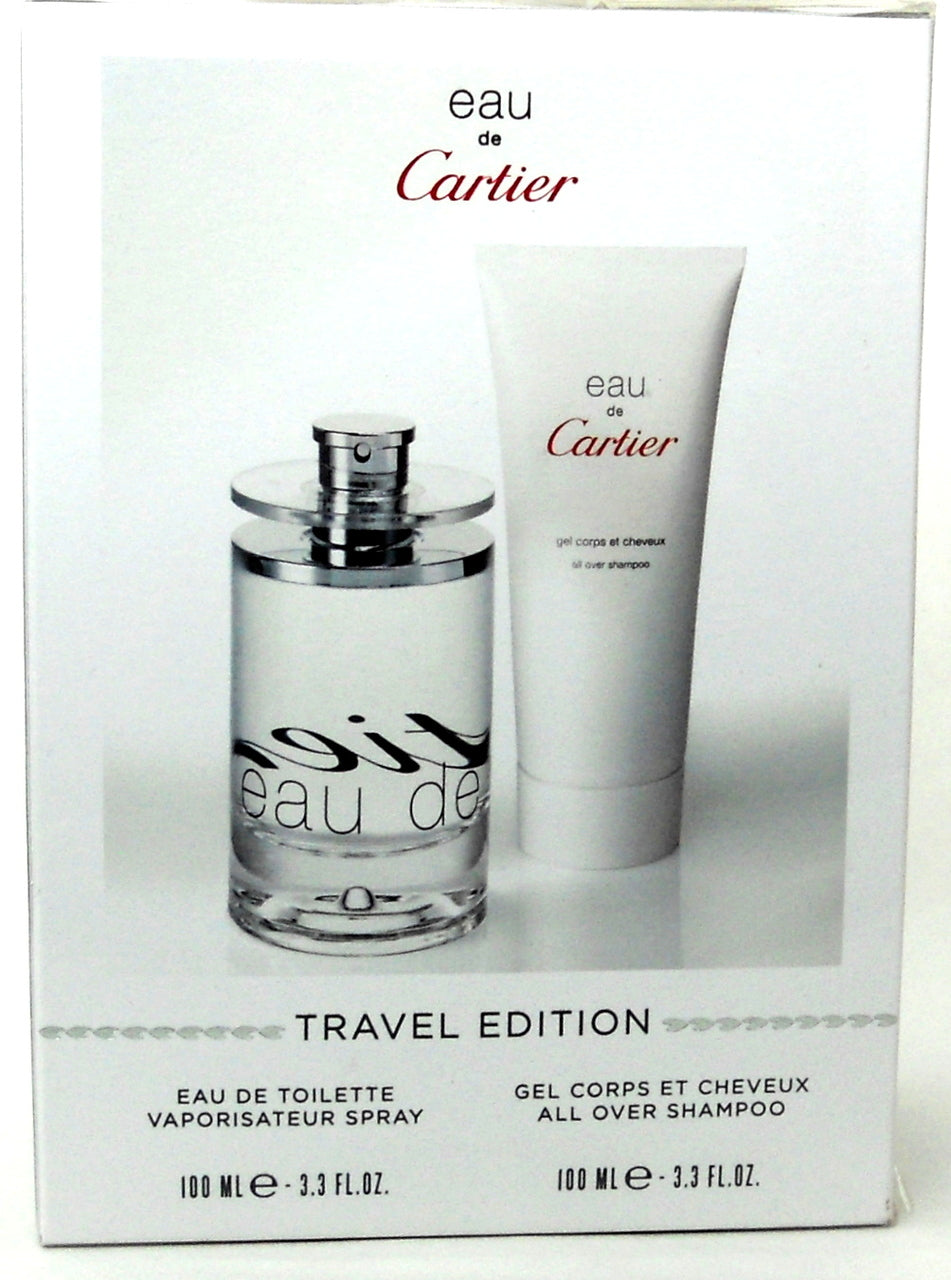 Eau De Cartier by Cartier Eau de Toilette Spray 3.3oz.Travel Set.NIB