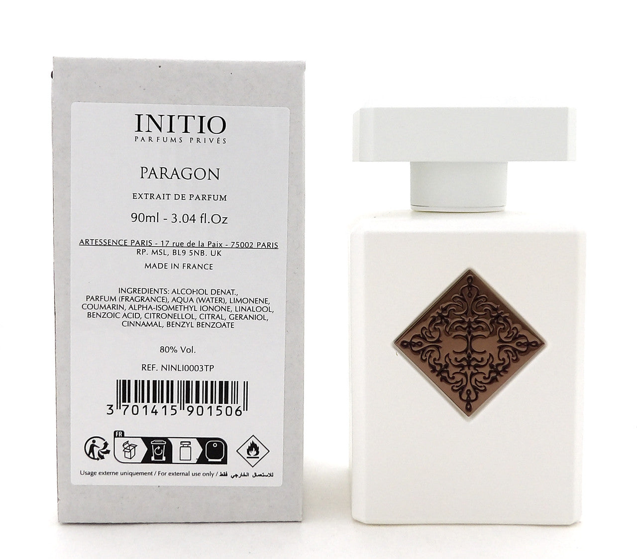 INITIO PARAGON 3.04 oz./ 90 ml. Extrait De Parfum Spray New Tester w/Cap