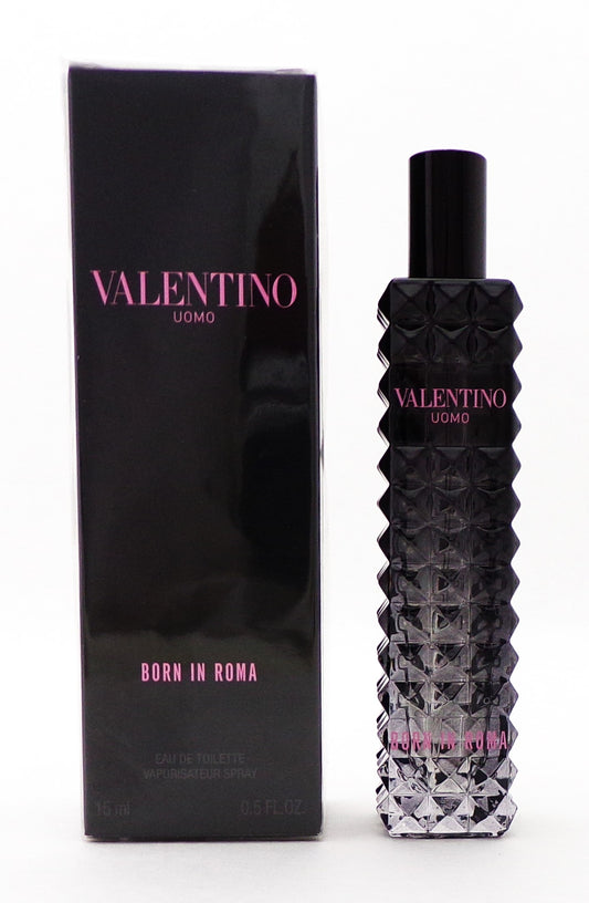 Valentino Uomo Born In Roma 0.5 oz. Eau de Toilette Travel Spray for Men. . New Sealed Box