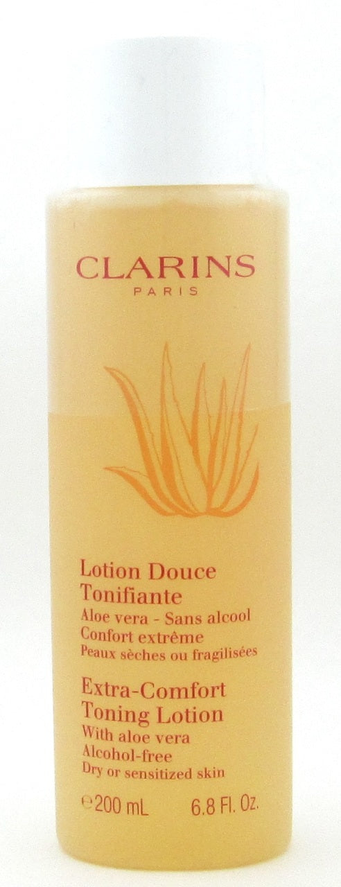 Clarins Extra Comfort Toning Lotion With Aloe Vera Alcohol-Free Dry or Sensitized Skin 200 ml./ 6.8 oz. Tester