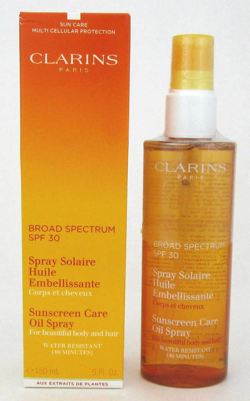 Clarins Sunscreen Care Oil Spray SPF 30 Body/Hair 5 oz/150 mlDamaged