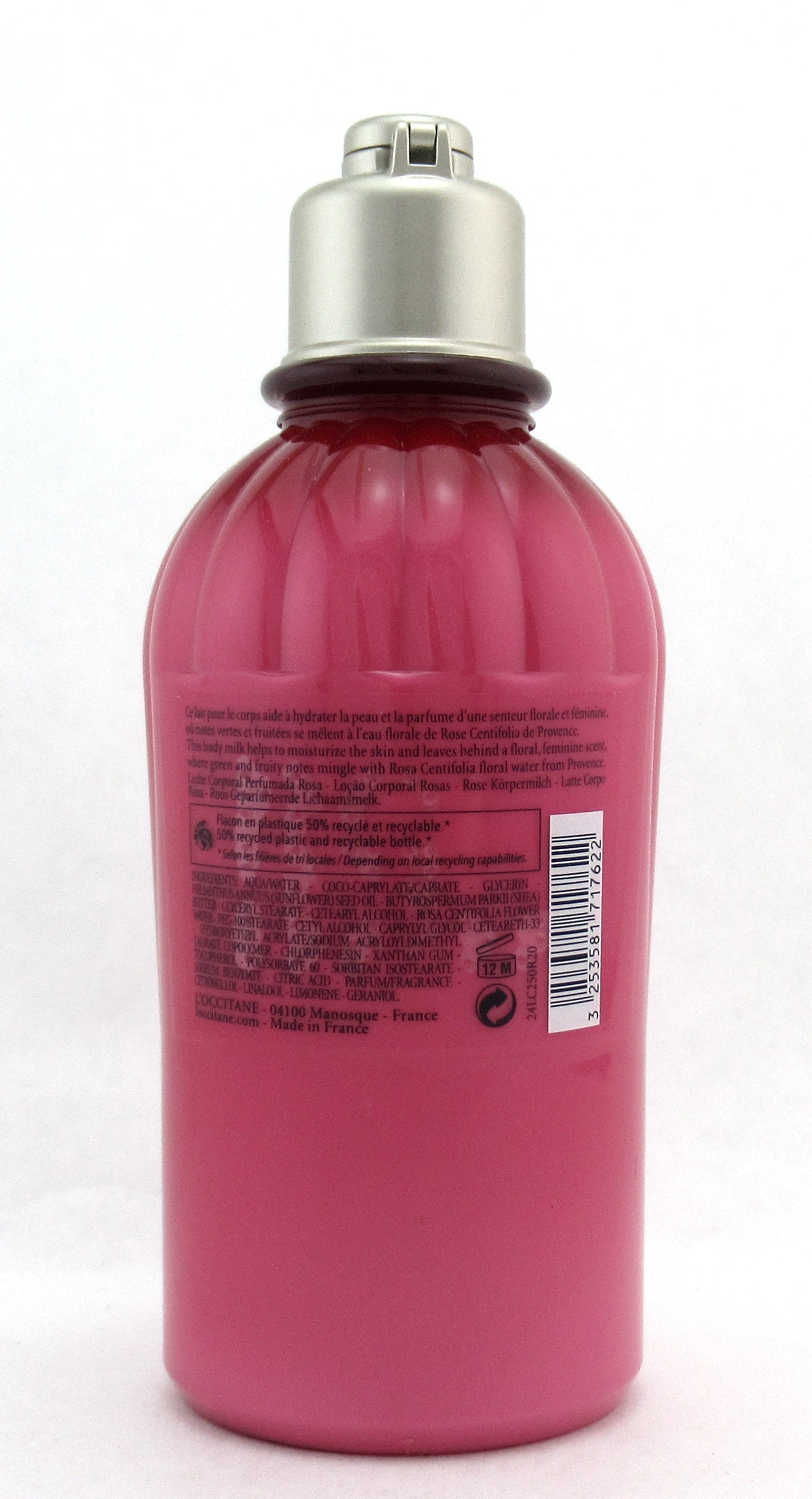 L'Occitane Rose Body Lotion for Women 250 ml./ 8.4 oz. New