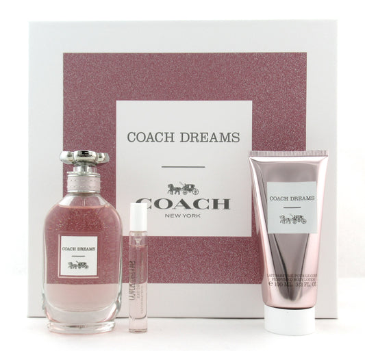 Coach Dreams by Coach EDP Spray 3.0 oz.+7.5ml.+B/Lotion 3.3 oz. SET for Women