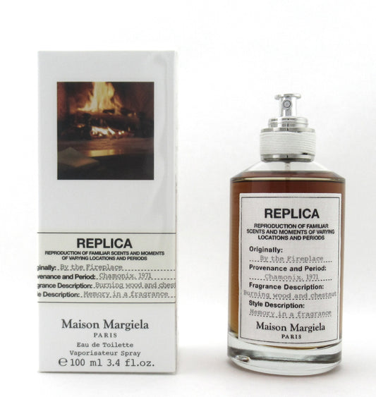 Replica by the Fireplace by Maison Margiela 3.4 oz. EDT Refillable Spray Unisex. New in Box