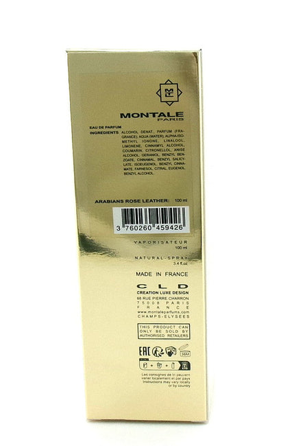 Montale ARABIANS ROSE LEATHER 3.4 oz. Eau de Parfum Spray Unisex. Brand New Box