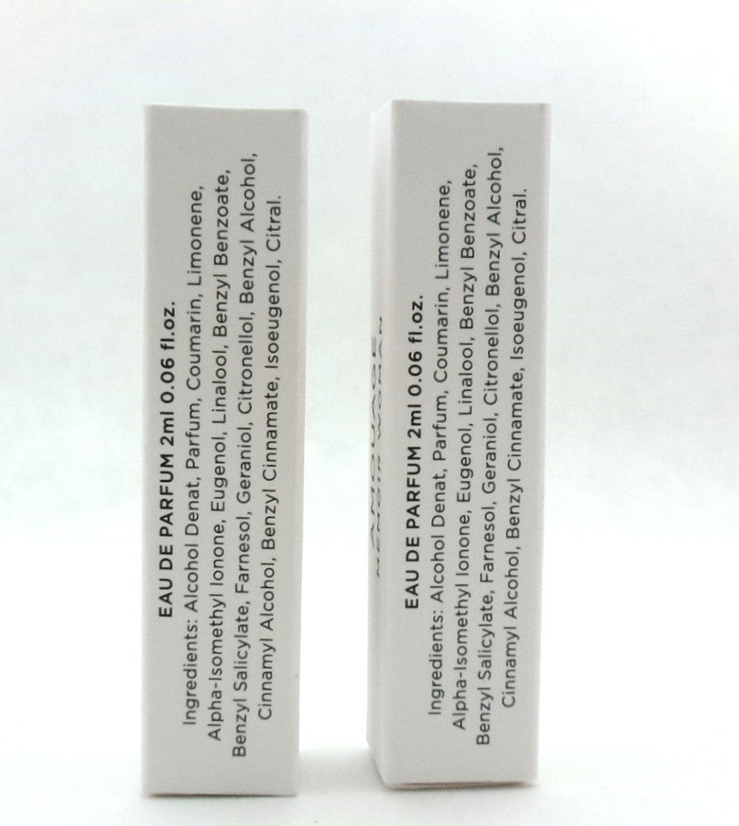 Amouage MEMOIR Woman 0.06 oz. Eau de Parfum Sample Spray LOT OF 2 Vials DAMAGED