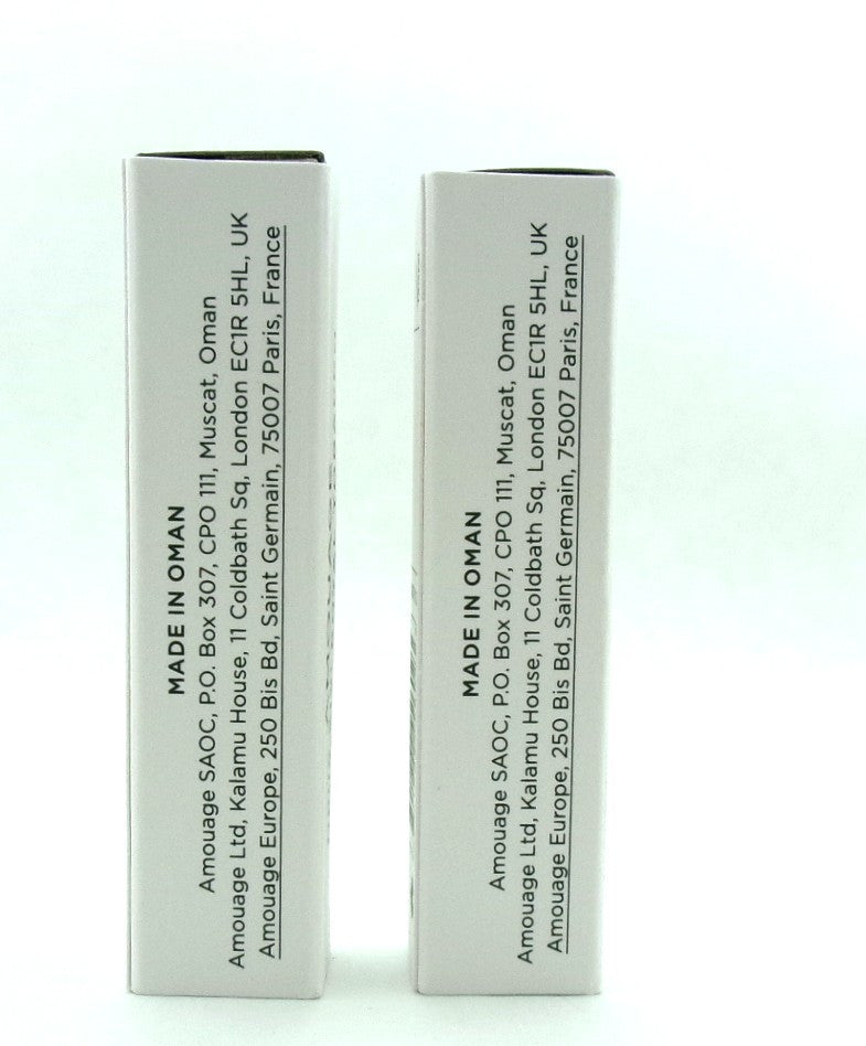 Amouage OPUS XIV: ROYAL TOBACCO Man 0.06 oz. Eau de Parfum Sample Spray LOT OF 2 Vials New