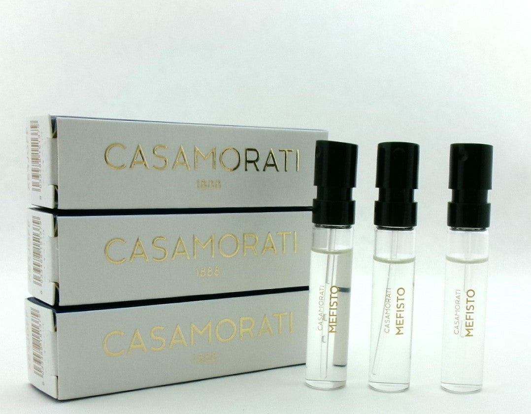 Casamorati MEFISTO by Xerjoff 0.06 oz. Eau de Parfum Sample Spray for Men. Lot of 3 Vials Damaged