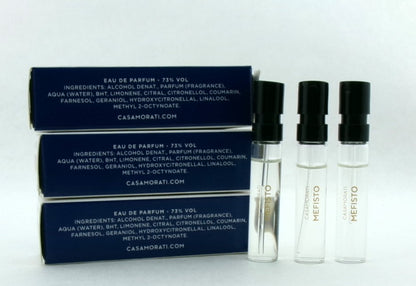 Casamorati MEFISTO by Xerjoff 0.06 oz. Eau de Parfum Sample Spray for Men. Lot of 3 Vials Damaged