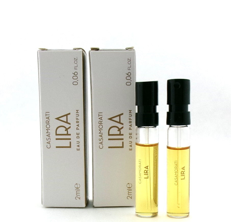 Casamorati LIRA by Xerjoff 0.06 oz. EDP Sample Spray for Women. New Lot of 2 Vials Damaged