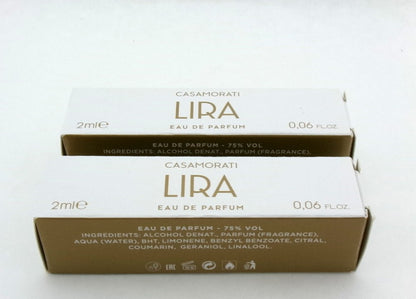 Casamorati LIRA by Xerjoff 0.06 oz. EDP Sample Spray for Women. New Lot of 2 Vials Damaged