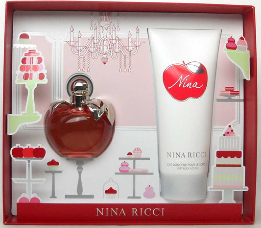 Nina by Nina Ricci 2Pc Gift Set for Women:2.7oz EDT+ 6.8oz Lotion